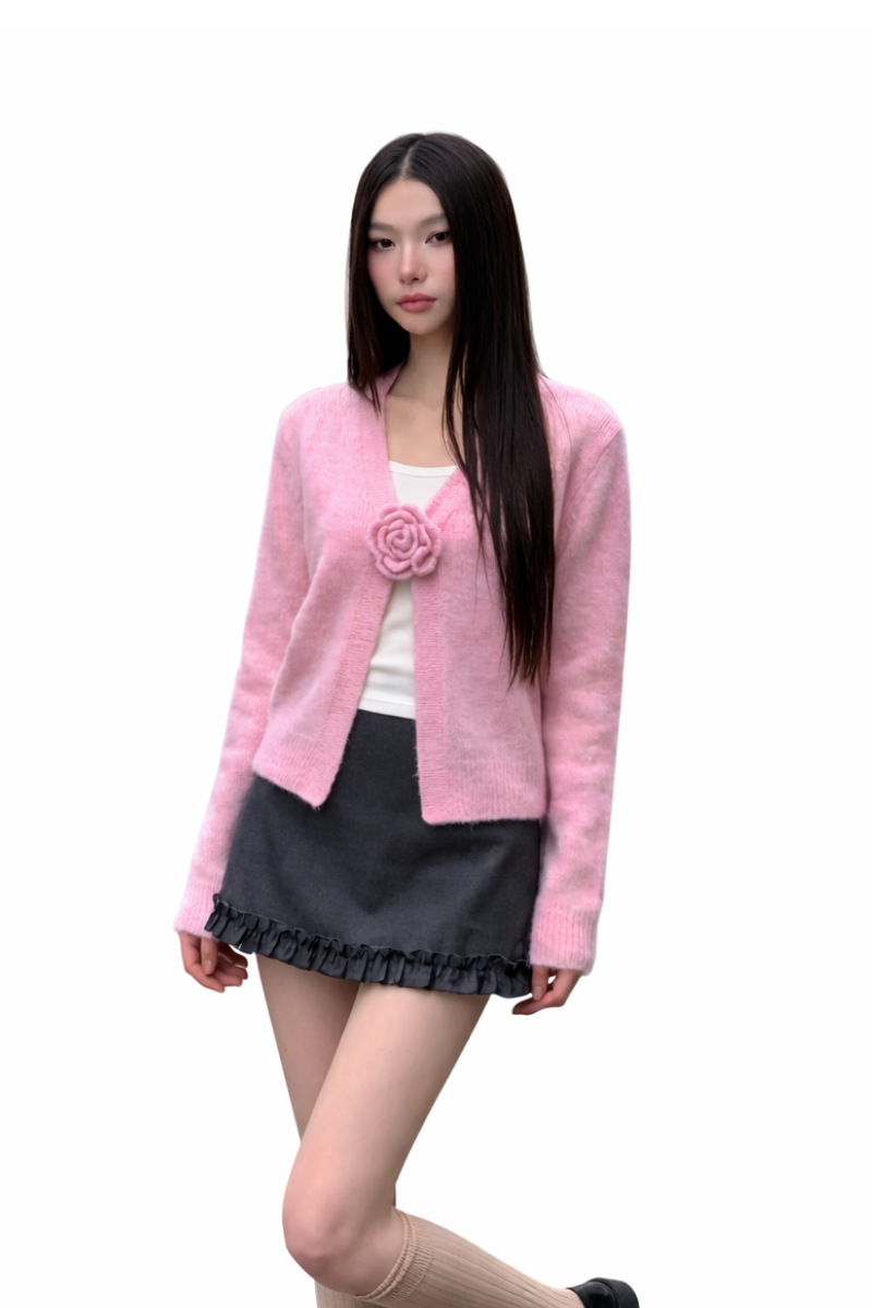 Camellia Open Cardigan | Pinky Dollz