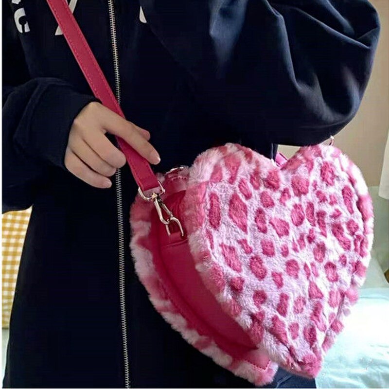 Pink Leopard Heart Bag – Pinky Dollz