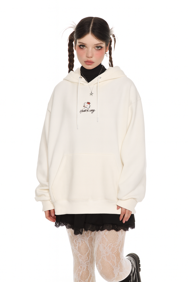 y2k-kawaii-fashion-Classic Hello Kitty Hoodie-Pinky Dollz