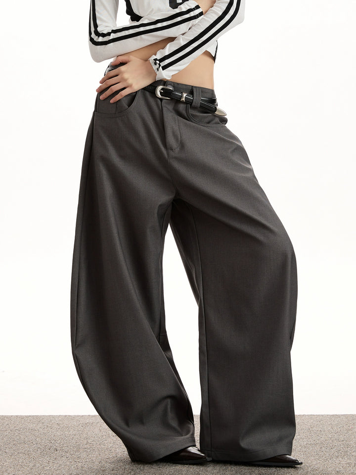 y2k-kawaii-fashion-Gray Baggy Barrel Trousers-Pinky Dollz