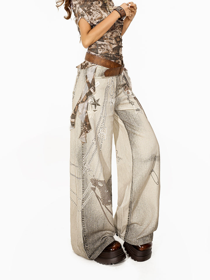 y2k-kawaii-fashion-Lightwash Wide Leg Jeans-Pinky Dollz