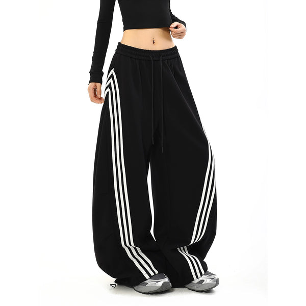 y2k-kawaii-fashion-Triple Stripe Sweatpants-Pinky Dollz