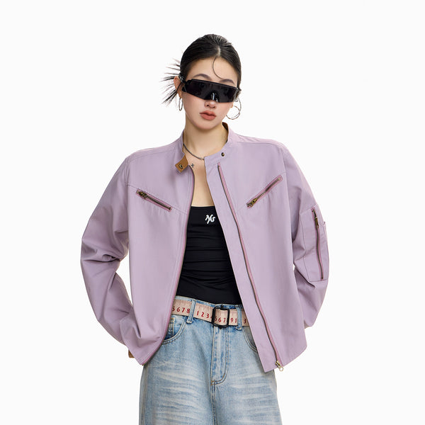y2k-kawaii-fashion-Moto Zip Jacket-Pinky Dollz