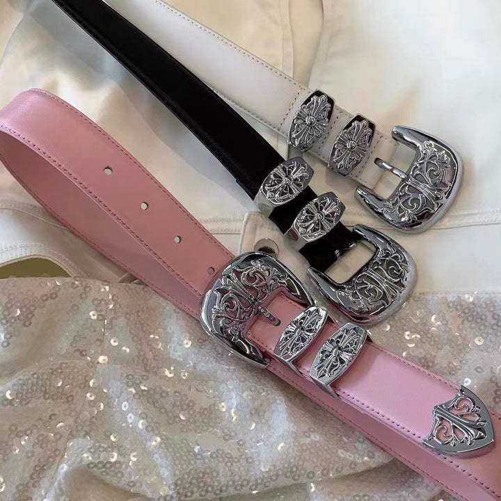 y2k-kawaii-fashion-Cowboy Buckle Belt-Pinky Dollz