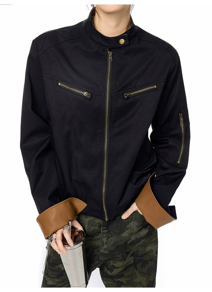 y2k-kawaii-fashion-Moto Zip Jacket-Pinky Dollz