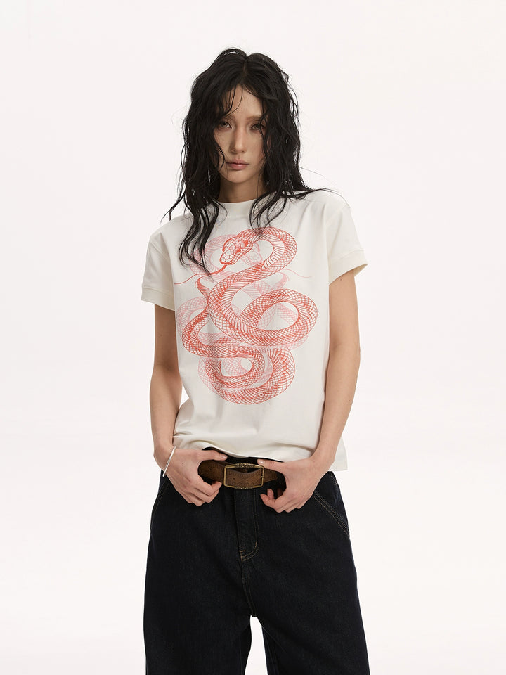 y2k-kawaii-fashion-Snake Print T Shirt-Pinky Dollz