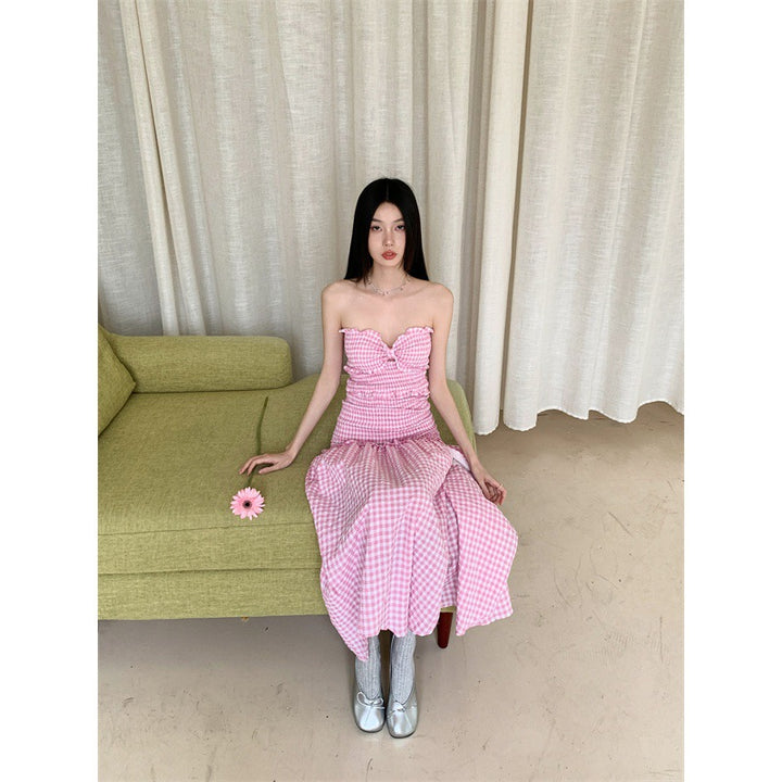 pink dress only ONLY satin slip midi dress in pink