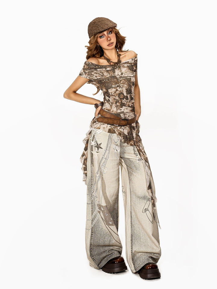 y2k-kawaii-fashion-Lightwash Wide Leg Jeans-Pinky Dollz