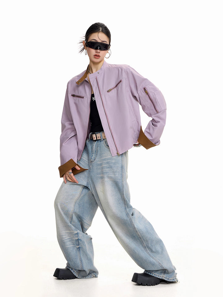 y2k-kawaii-fashion-Moto Zip Jacket-Pinky Dollz