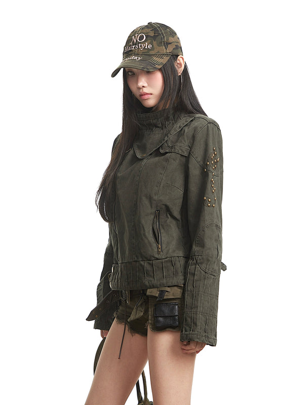 y2k-kawaii-fashion-Military Cargo Jacket-Pinky Dollz