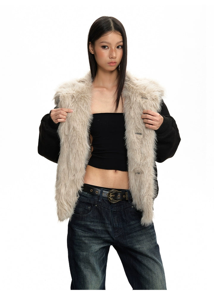 y2k-kawaii-fashion-Suede Fleece-Lined Winter Jacket-Pinky Dollz