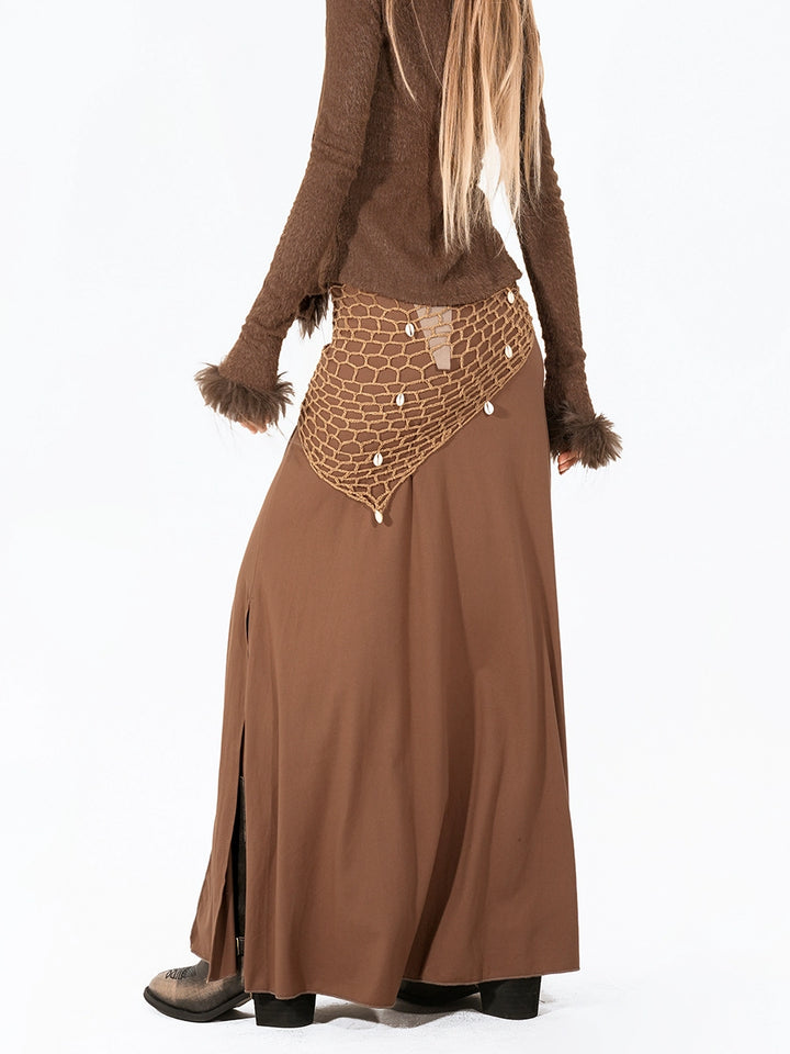 y2k-kawaii-fashion-Boho Patchwork Maxi Skirt-Pinky Dollz