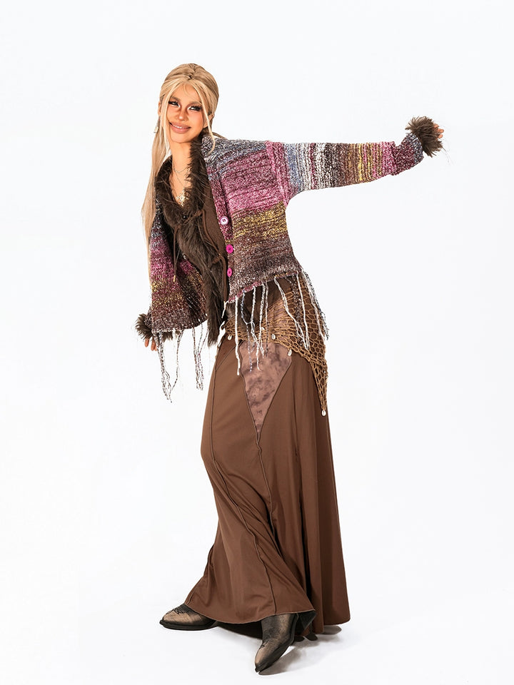 y2k-kawaii-fashion-Boho Patchwork Maxi Skirt-Pinky Dollz