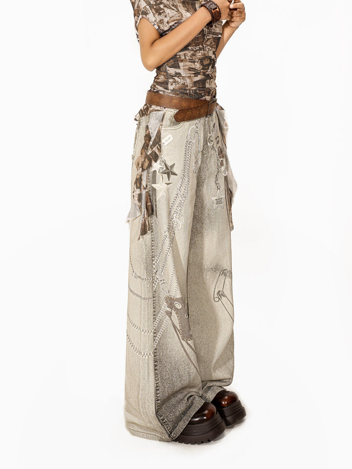 y2k-kawaii-fashion-Lightwash Wide Leg Jeans-Pinky Dollz