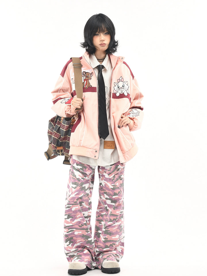 y2k-kawaii-fashion-Marie Aristocats Varsity Jacket-Pinky Dollz