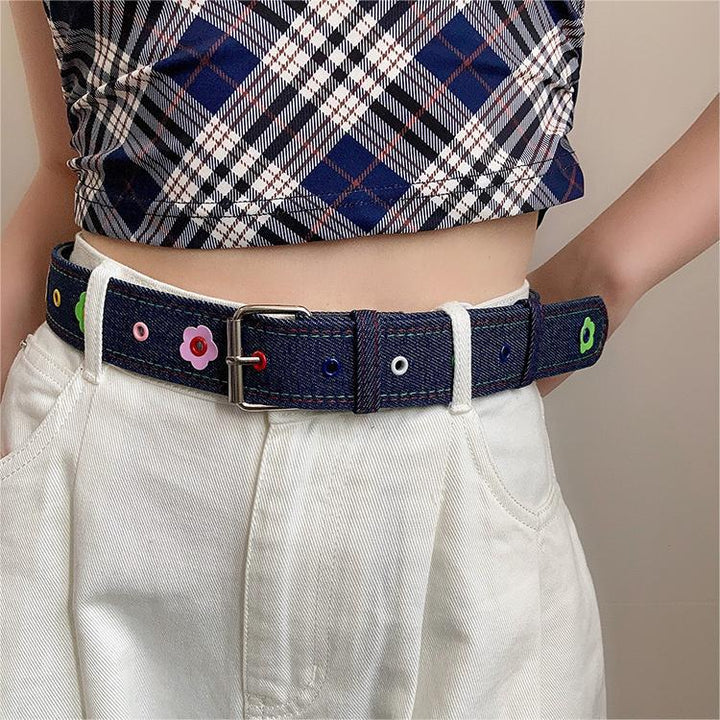 y2k-kawaii-fashion-Plaid Print Belt-Pinky Dollz