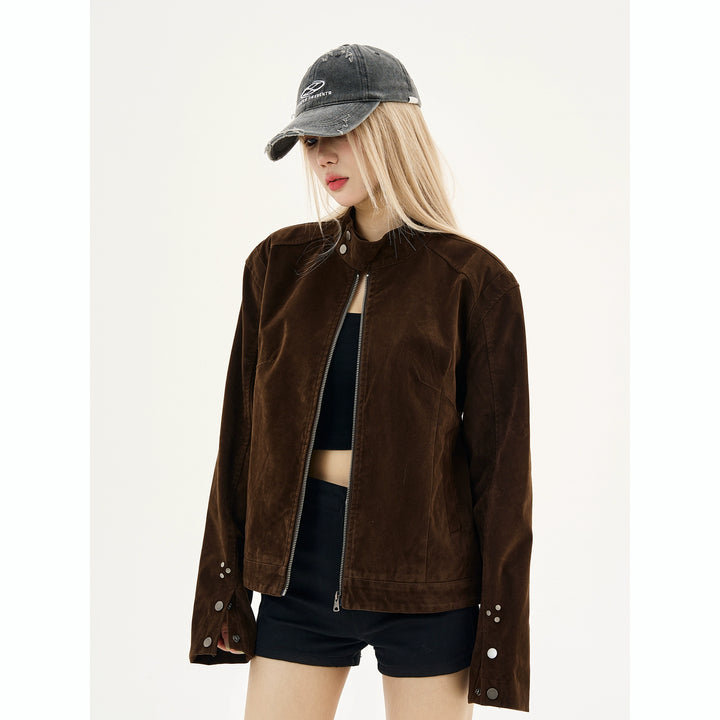 y2k-kawaii-fashion-Suede Moto Jacket-Pinky Dollz