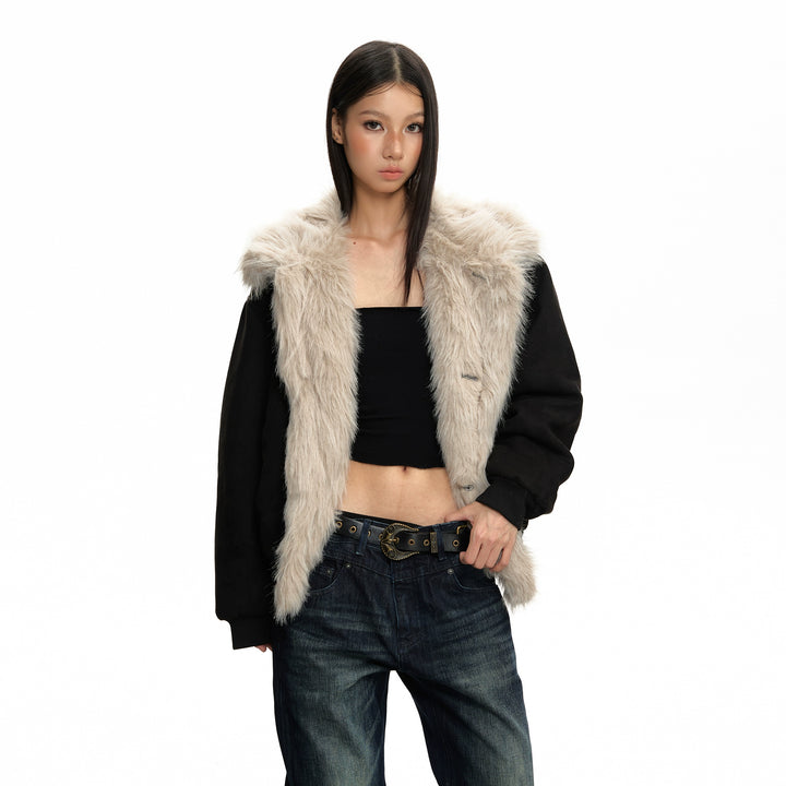 y2k-kawaii-fashion-Suede Fleece-Lined Winter Jacket-Pinky Dollz