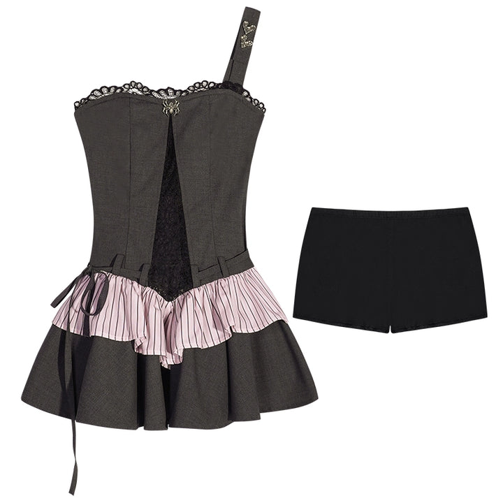 y2k-kawaii-fashion-Lace Corset Dress-Pinky Dollz