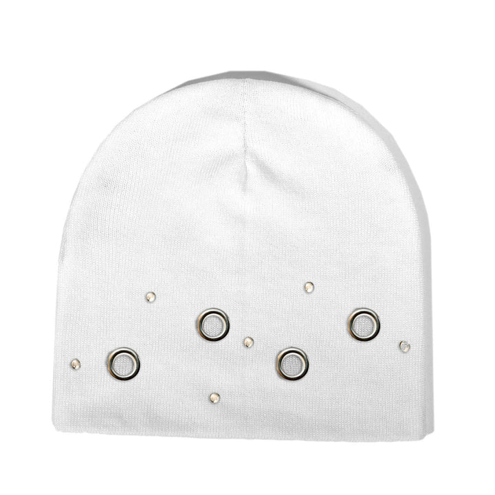 y2k-kawaii-fashion-Soft Knit Eyelet Winter Beanie-Pinky Dollz