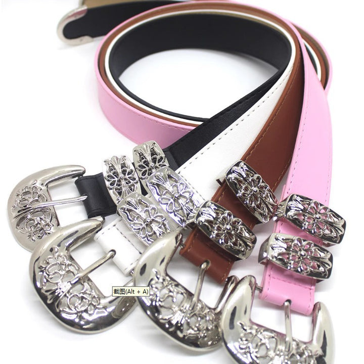 y2k-kawaii-fashion-Cowboy Buckle Belt-Pinky Dollz