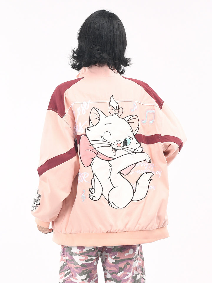 y2k-kawaii-fashion-Marie Aristocats Varsity Jacket-Pinky Dollz