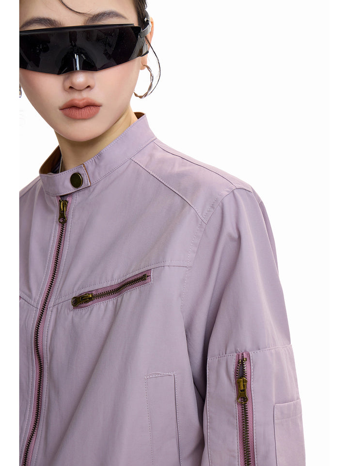 y2k-kawaii-fashion-Moto Zip Jacket-Pinky Dollz