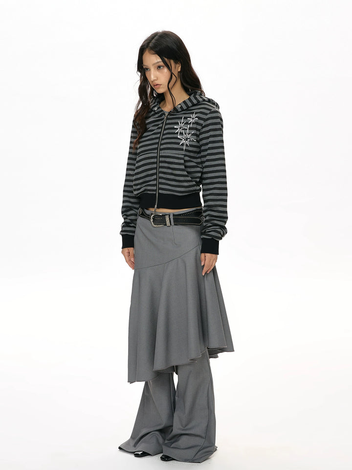 y2k-kawaii-fashion-Striped Star Hoodie-Pinky Dollz