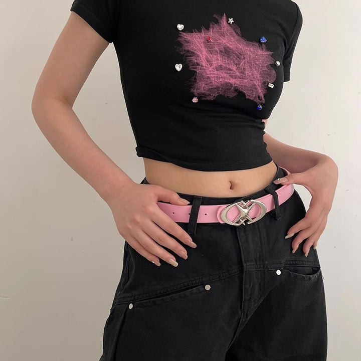 y2k-kawaii-fashion-Y2K Buckle Belt-Pinky Dollz