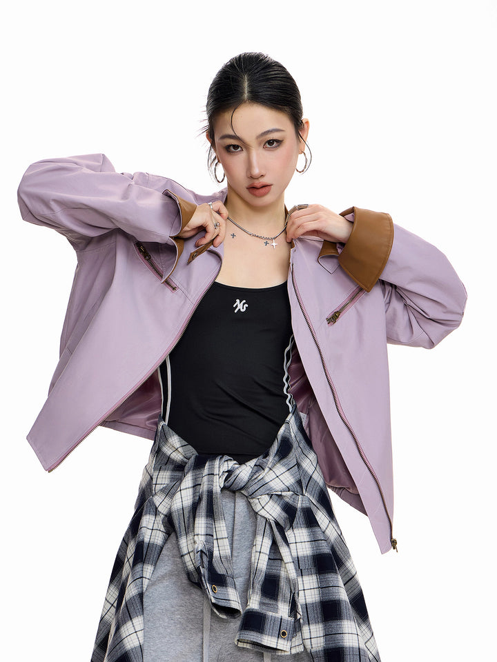 y2k-kawaii-fashion-Moto Zip Jacket-Pinky Dollz