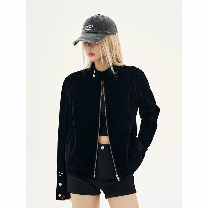 y2k-kawaii-fashion-Suede Moto Jacket-Pinky Dollz