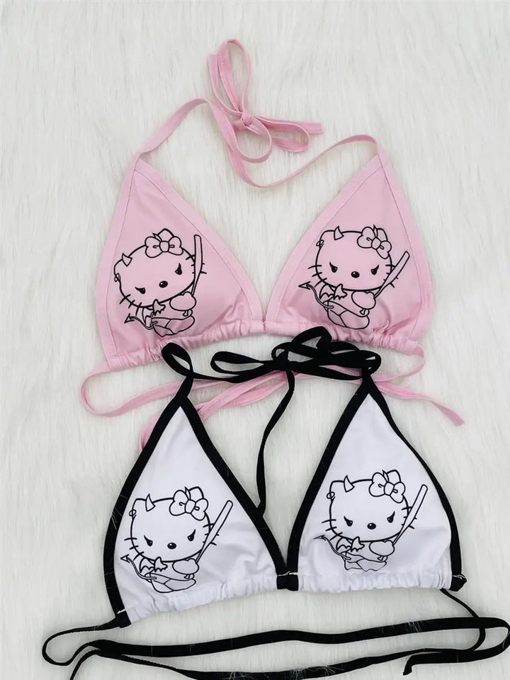 y2k-kawaii-fashion-Hello Kitty Bikini-Pinky Dollz