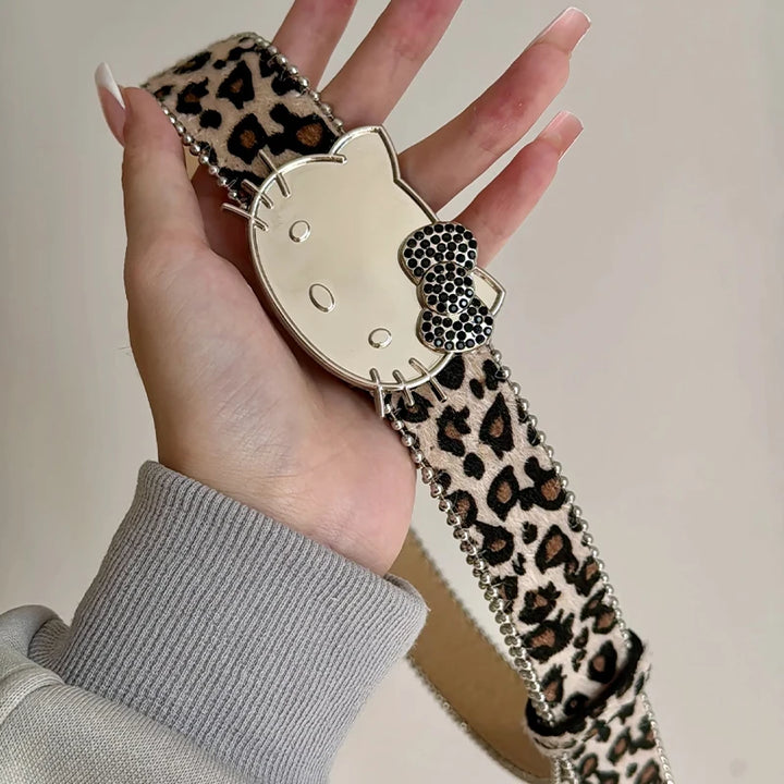 y2k-kawaii-fashion-Hello Kitty Leopard Belt-Pinky Dollz