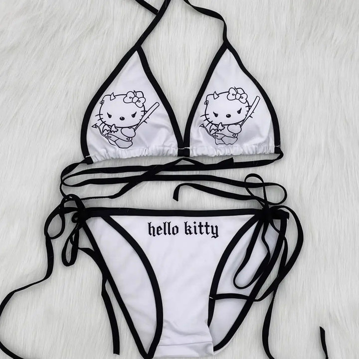 y2k-kawaii-fashion-Hello Kitty Bikini-Pinky Dollz