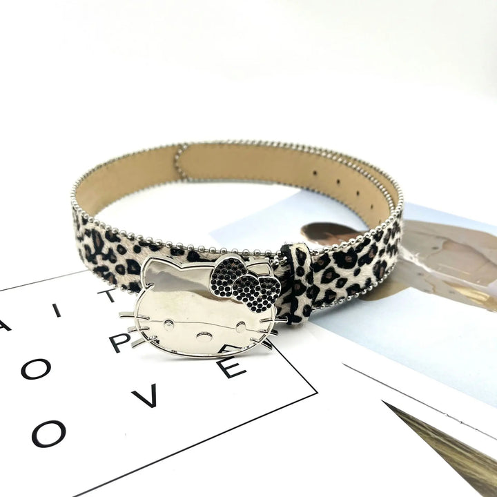 y2k-kawaii-fashion-Hello Kitty Leopard Belt-Pinky Dollz