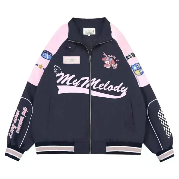 y2k-kawaii-fashion-Cinnamoroll Biker Jacket-Pinky Dollz