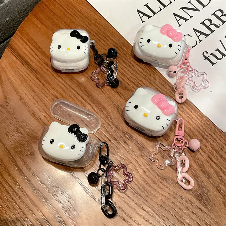 y2k-kawaii-fashion-Hello Kitty Glitter Airpod Case-Pinky Dollz