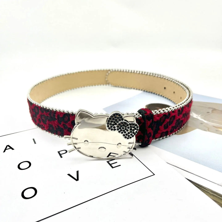 y2k-kawaii-fashion-Hello Kitty Leopard Belt-Pinky Dollz
