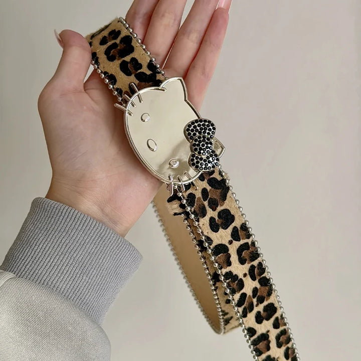 y2k-kawaii-fashion-Hello Kitty Leopard Belt-Pinky Dollz