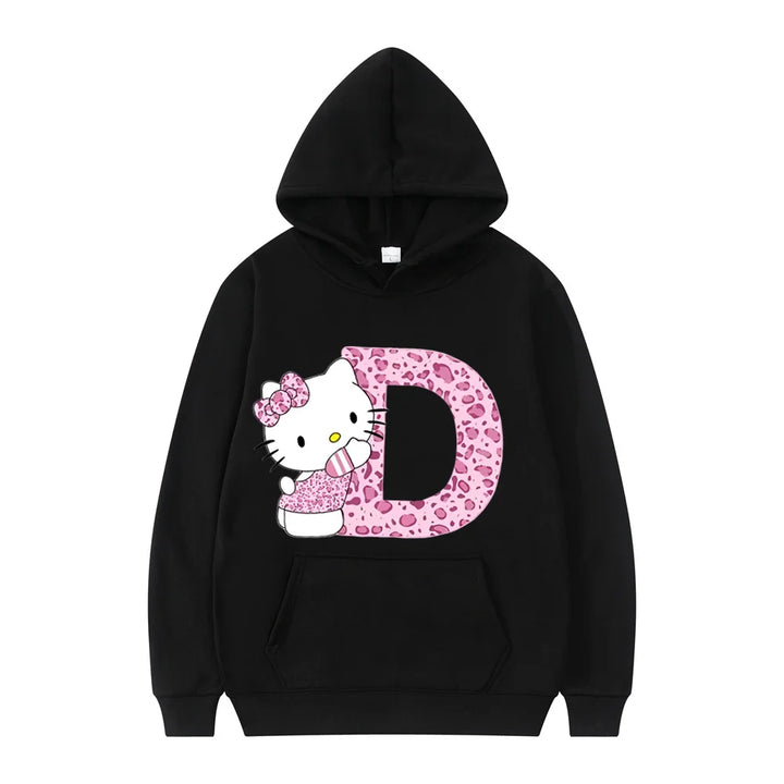 y2k-kawaii-fashion-Hello Kitty Initials Letter Hoodie-Pinky Dollz