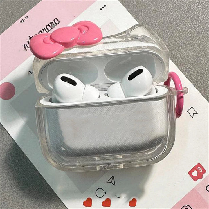 y2k-kawaii-fashion-Hello Kitty Bow Airpod Case-Pinky Dollz