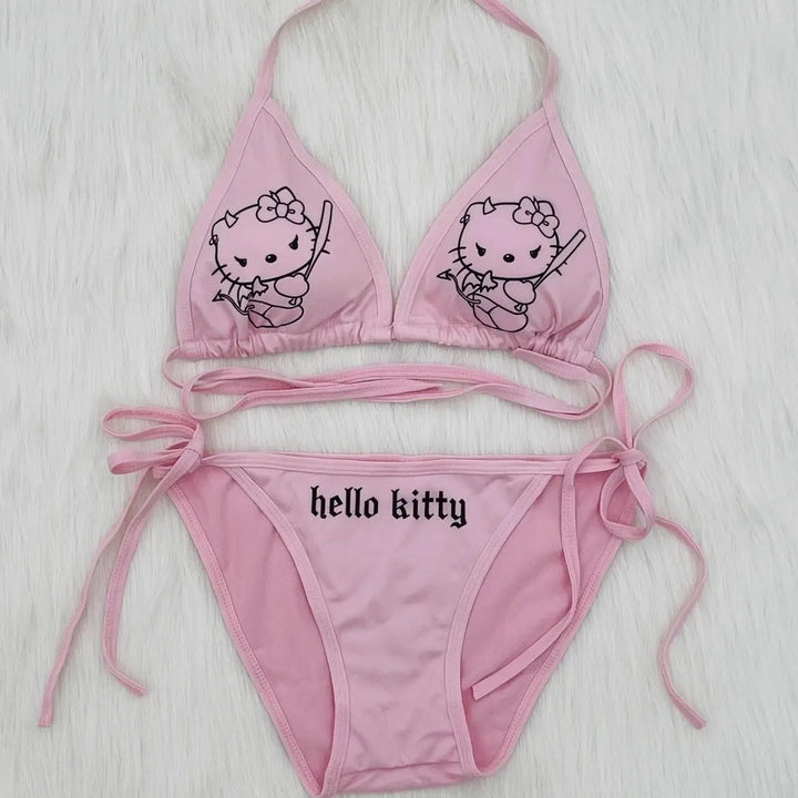 y2k-kawaii-fashion-Hello Kitty Bikini-Pinky Dollz