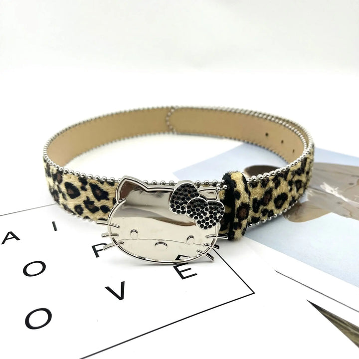 y2k-kawaii-fashion-Hello Kitty Leopard Belt-Pinky Dollz