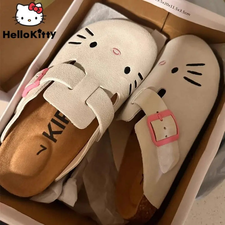 y2k-kawaii-fashion-Hello Kitty Slip On Shoes-Pinky Dollz