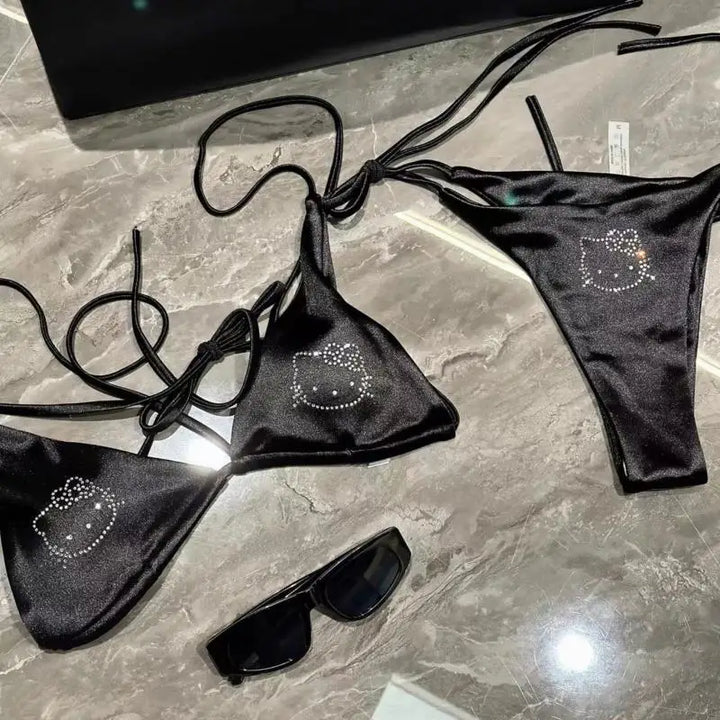 y2k-kawaii-fashion-Hello Kitty Diamonte Bikini-Pinky Dollz