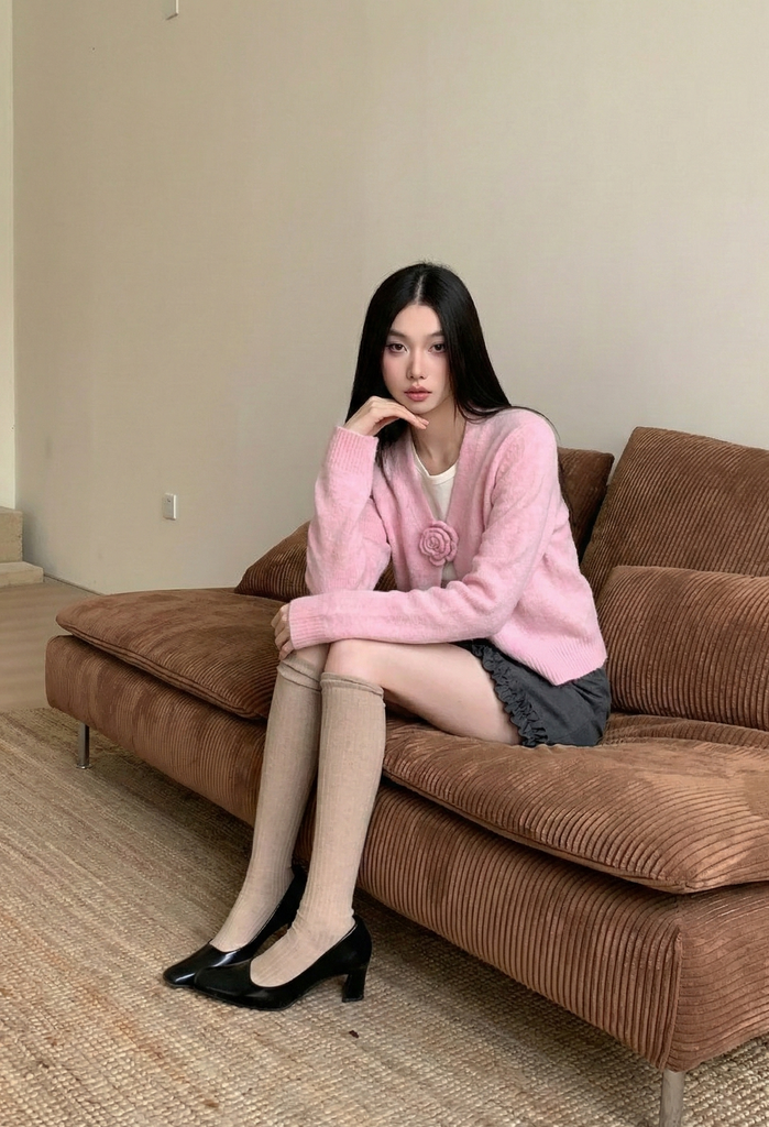 Camellia Open Cardigan | Pinky Dollz