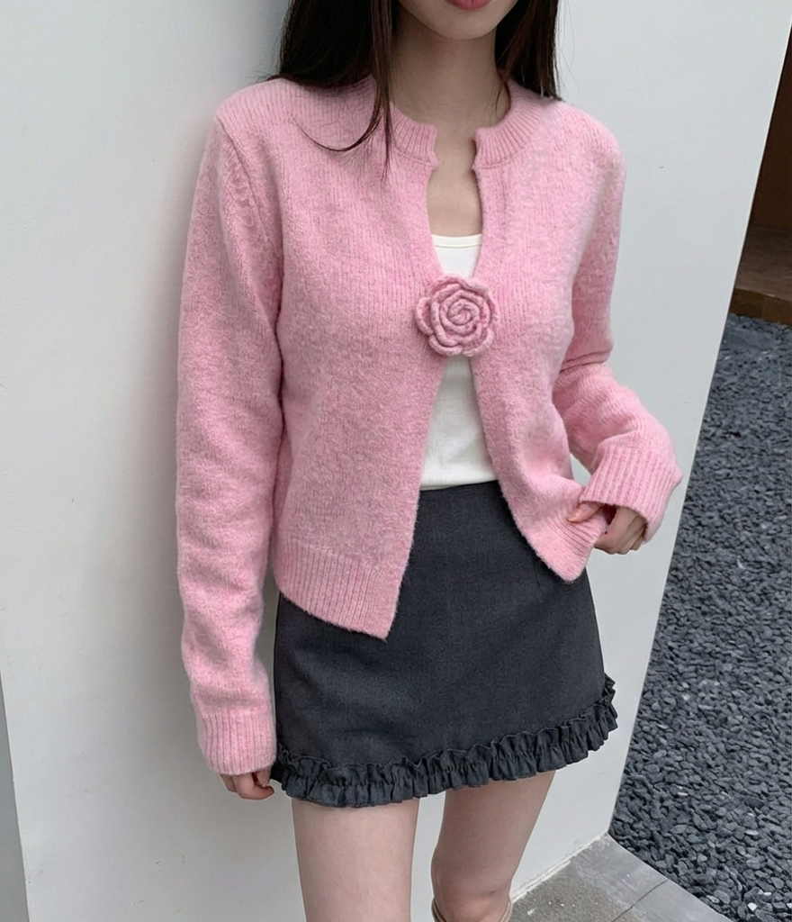 Camellia Open Cardigan | Pinky Dollz