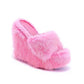 y2k-kawaii-fashion-Platform Fluffy Slipper--Pinky Dollz