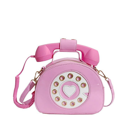 y2k-kawaii-fashion-Kawaii Telephone Bag-Pink-Pinky Dollz