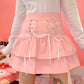 y2k-kawaii-fashion-Ribbon Layer Skirt--Pinky Dollz